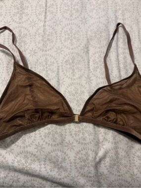 SKIMS Sheer Brown Triangle Bralette